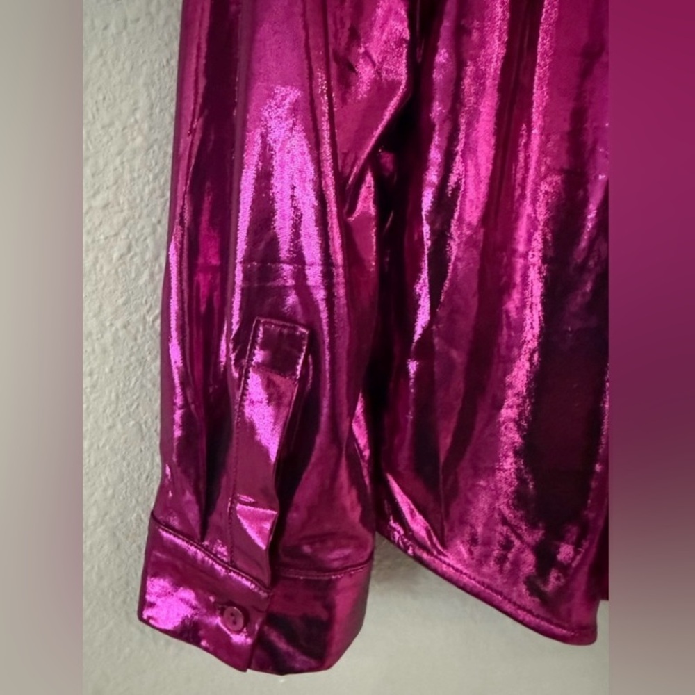 Anthropologie Pink Shine Metallic Blouse | Medium | Blogger Fave - Picture 9 of 15